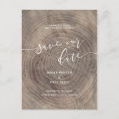 Rustiek hout opslaan de datum briefkaart (Voorkant)