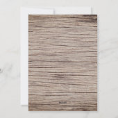 Rustiek Hout Oud Papier Script Prettig Kerstfeest Feestdagenkaart (Achterkant)