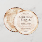 Rustiek Hout repetitie diner Unieke bruiloft Kaart (Voorkant / Achterkant)