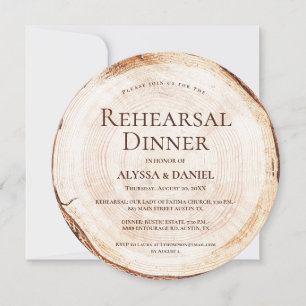 Rustiek Hout repetitie diner Unieke bruiloft Kaart