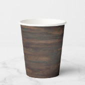 Rustiek Hout Rode Wijn 60e Verjaardagsfeestje Papieren Bekers (Achterkant)