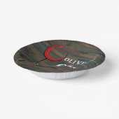 Rustiek Hout Rode Wijn 60e Verjaardagsfeestje Papieren Kommen (Gebogen)