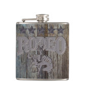 Rustiek Hout Rodeo Cowboy Liquor Flasks Heupfles (Voorkant)
