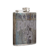 Rustiek Hout Rodeo Cowboy Liquor Flasks Heupfles (Rechts)