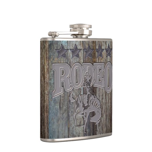 Rustiek Hout Rodeo Cowboy Liquor Flasks Heupfles (Rechts)
