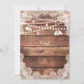 Rustiek Hout Romantisch Kant Mason Jars Vrijgezell Kaart (Achterkant)