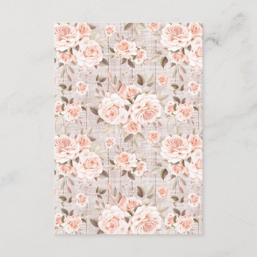 Rustiek Hout & Romantische Rozen Details / Routebe Informatiekaartje (Achterkant)