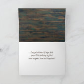 Rustiek Hout Rood Wijnglas 60e Verjaardag Kaart (Binnen)