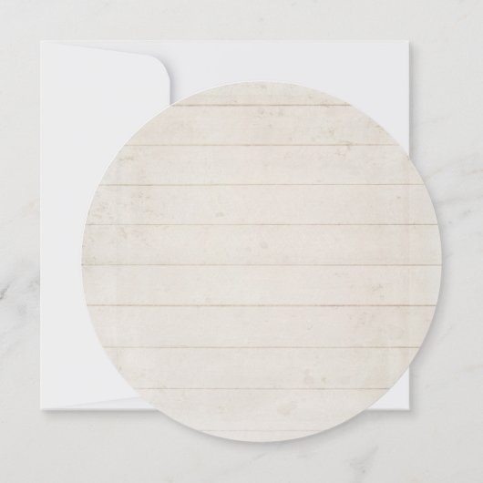 Rustiek Hout Roos Babys Adem Bloemen Ronde Krans Kaart (Achterkant)