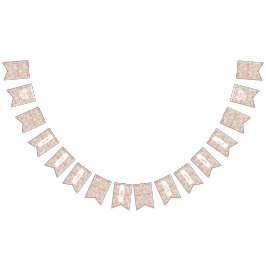 Rustiek Hout Roze Bloemen Baby shower Banner