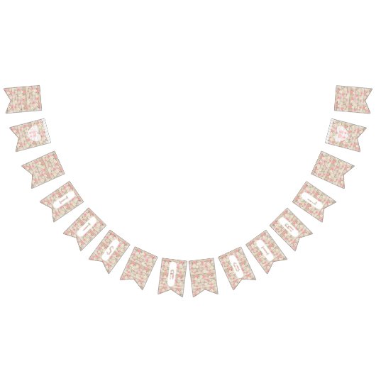 Rustiek Hout Roze Bloemen Baby shower Banner (Alle)