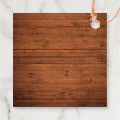 Rustiek hout roze blush bloemenbruiloft dank u bedankjes labels (Achterkant)