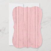 Rustiek Hout Roze & Groen Custom Age Verjaardagsfe Kaart (Achterkant)