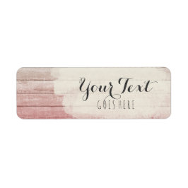 Rustiek hout roze ombre shabby cottage chic etiket