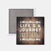 Rustiek Hout RV Camper Wanderlust Quote Magneet (Voorkant / Achterkant)