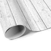 Rustiek Hout Shabby White Barn Boards Patroon Cadeaupapier (Rol Hoek)