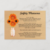 Rustiek Hout Sinaasappel Bloemen Mason Jar Veiligh Informatiekaartje (Voorkant)