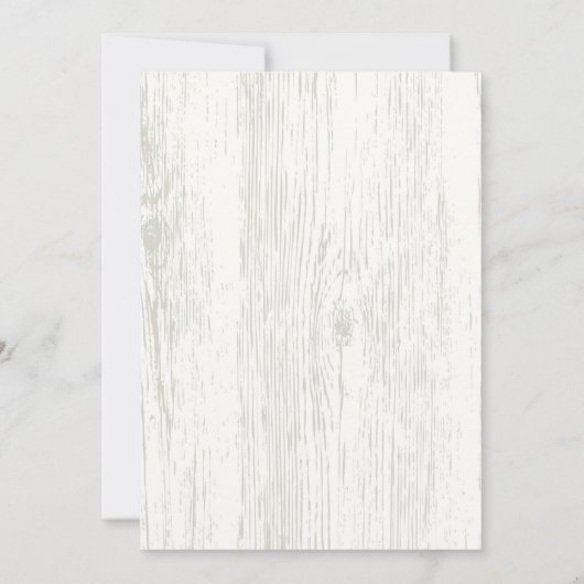 Rustiek Hout Spring Bloemen Bruids Douche Uitnodig Kaart (Achterkant)