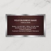 Rustiek Hout Staal Huishoudelijke Toestellen Repar Visitekaartje (Achterkant)