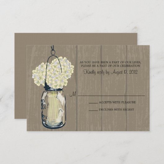 Rustiek hout  stenen pot Hydrangea  RSVP (Voorkant / Achterkant)