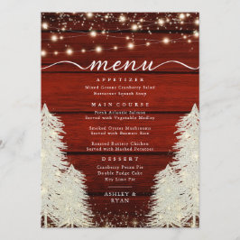 Rustiek hout | Strijklichten | Bomen Bruiloft Menu