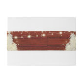 Rustiek hout | Strijklichten | Bomen Bruiloft Uitnodigingen Wikkel (Achterkant Voorbeeld)