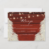 Rustiek hout | Strijklichten | Bomen Foto RSVP (Voorkant)