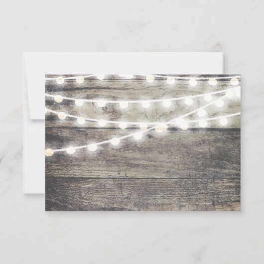 Rustiek hout string licht Wil je mijn bruidsmeisje Kaart (Achterkant)