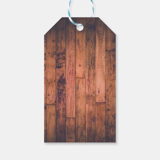 Rustiek hout String Lights Antler Cadeaulabel (Achterkant)