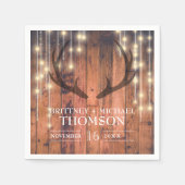 Rustiek hout String Lights Antler Servet (Voorkant)