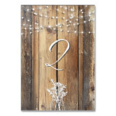 Rustiek Hout String Lights Mason Jar Elegant Favor Kaart (Achterkant)
