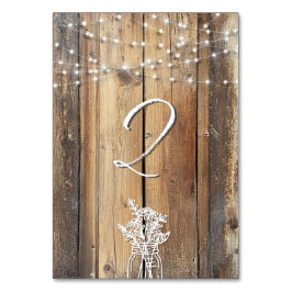 Rustiek Hout String Lights Mason Jar Elegant Favor Kaart