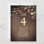 Rustiek Hout & String Lights Trouwstoel Grafiek (Achterkant)