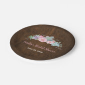 Rustiek Hout Succulent Vrijgezellenfeest Borden Papieren Bordje (Gekanteld)