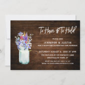 Rustiek hout te hebben & te houden Wildflower Maso Kaart (Voorkant)