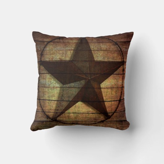 Rustiek hout Texas Star western bruiloft Mr en Mrs Kussen (Achterkant)