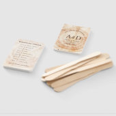 Rustiek Hout Trouwdag Tijdlijn Souvenir Handwaaier (Niet-gemonteerd)