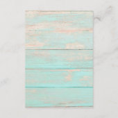 Rustiek hout Turquoise Bloemen Details / Routebesc Informatiekaartje (Achterkant)