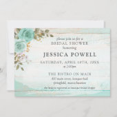 Rustiek hout turquoise bloemenhuisje Vrijgezellenf Kaart (Voorkant)