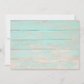 Rustiek hout turquoise bloemenhuisje Vrijgezellenf Kaart (Achterkant)