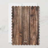 Rustiek Hout Typografie Sneeuwfoto Vrolijk Kerstfe Feestdagenkaart (Achterkant)