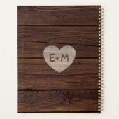 Rustiek hout verloofd paar bruid-2-b foto collage planner (Achterkant)