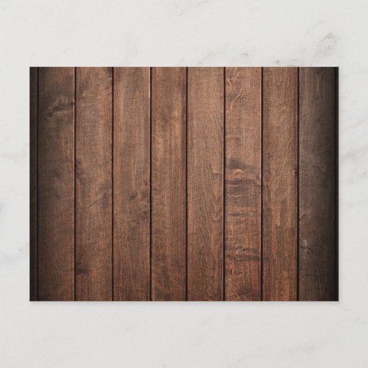 Rustiek Hout Viering van het Leven Begrafenis Aankondigingskaart (Achterkant)