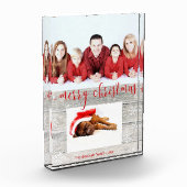 Rustiek Hout Vrolijk Kerstfeest - Fotoblok (Links)