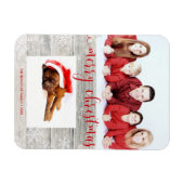 Rustiek Hout Vrolijk Kerstfeest - Fotomagneet Magneet (Horizontaal)