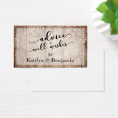 Rustiek Hout w / Lichten Advies & Well Wishes Brui Visitekaartje (Bureau)