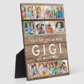 Rustiek Hout We Love You Gigi 12 Fotocollage Fotoplaat (Zijkant)