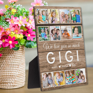 Rustiek Hout We Love You Gigi 12 Fotocollage Fotoplaat