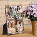 Rustiek Hout We Love You Oma Grandkids 6 Foto Fotoplaat<br><div class="desc">Gepersonaliseerd fotoplaquegeschenk voor oma gepersonaliseerd met kleinkinderen foto's en namen. Maakt een speciaal,  gedenkwaardig en uniek aandenken cadeau voor feestdagen,  verjaardag,  grootouders dag,  moederdag en kerst.</div>