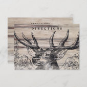 Rustiek Hout Wedding Insert Kaart (Voorkant / Achterkant)